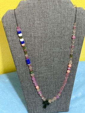 Handmade beaded cross necklace